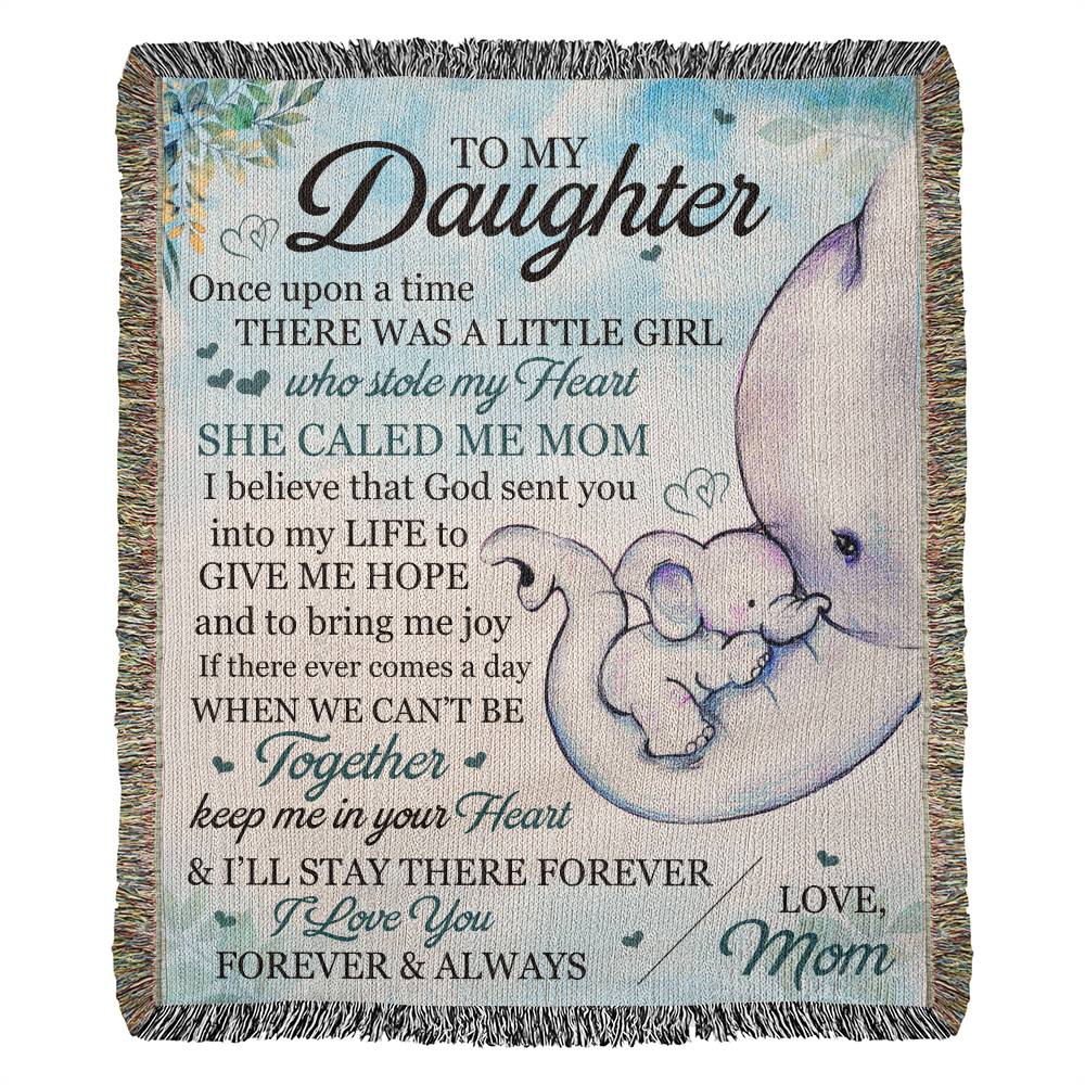 Heirloom Woven Blanket-Portrait, To My Daughter - YERTIZZ.COM