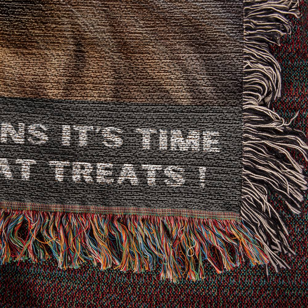 Heirloom Woven Blanket-Portrait, Cat Staring - YERTIZZ.COM