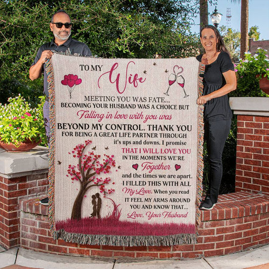 Heirloom Woven Blanket-Portrait, To My Wife - YERTIZZ.COM