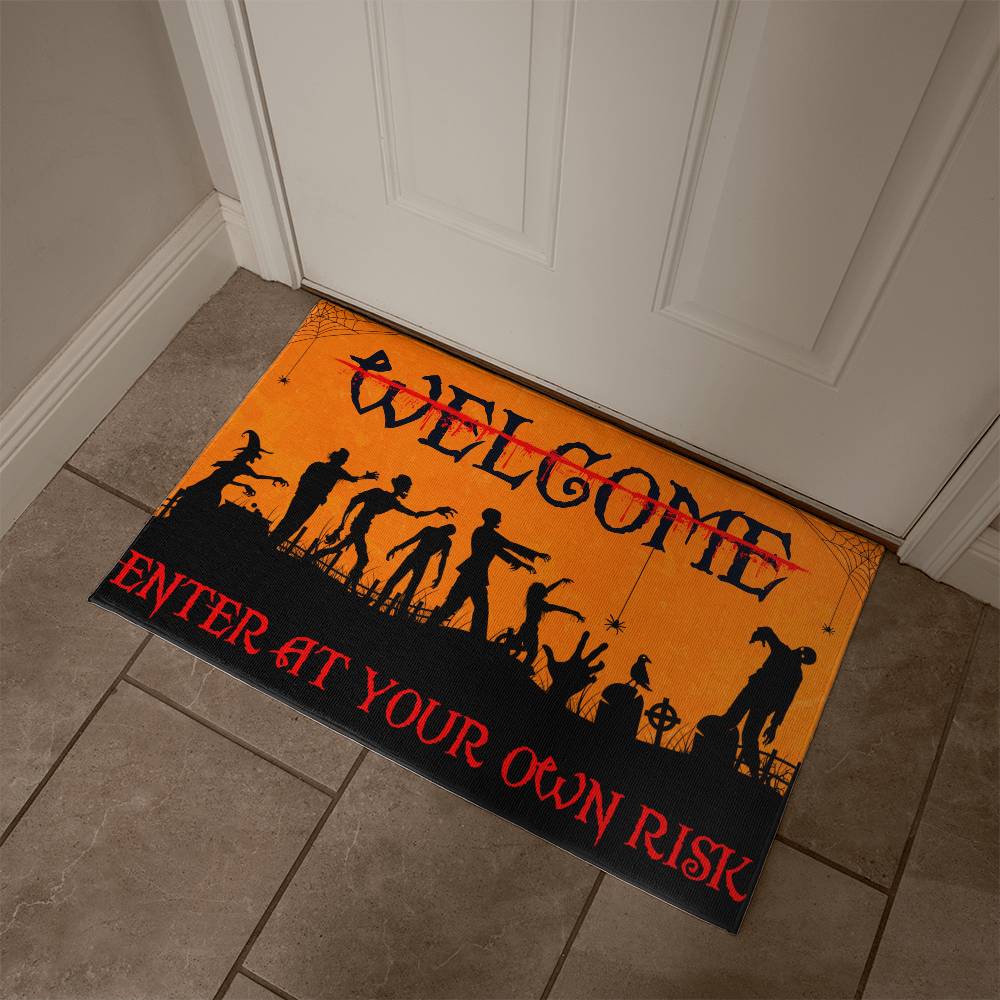 Spooktacular Entrance Halloween Door Mat-Enter at Your Own Risk
