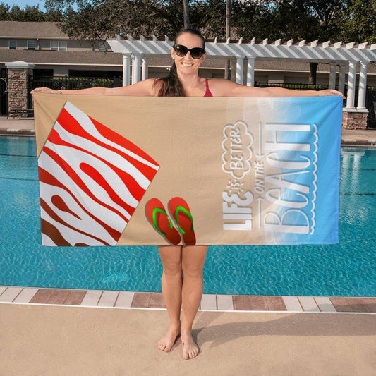1 Bath Towel-Life is better on the beach - YERTIZZ.COM
