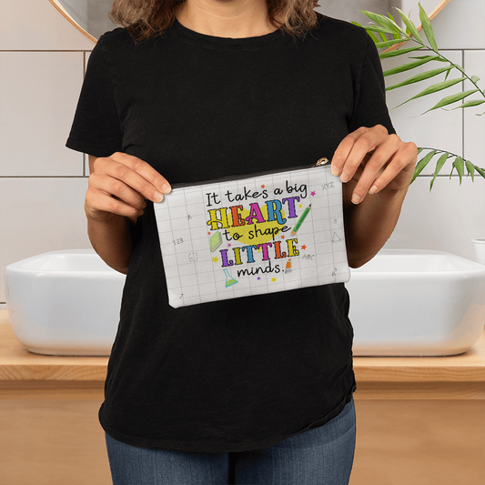 Big Heart, Little Minds – Inspirational Teacher Zipper Pouch