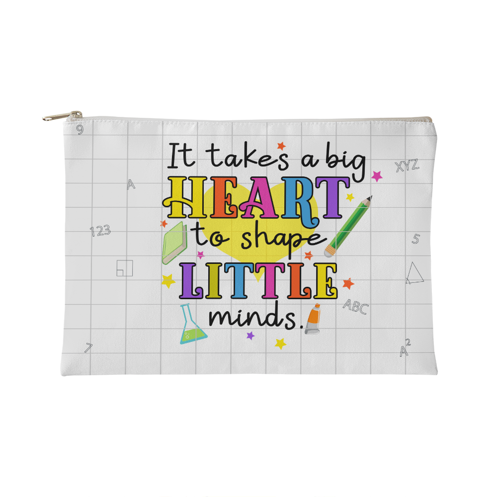 Big Heart, Little Minds – Inspirational Teacher Zipper Pouch