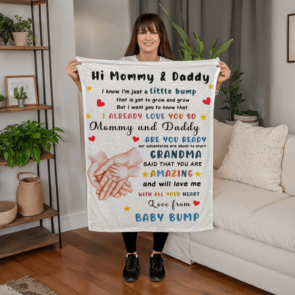 Mommy and Daddy-to-Be Blanket – A Sentimental Pregnancy Gift That Celebrates the Journey of Parenthood