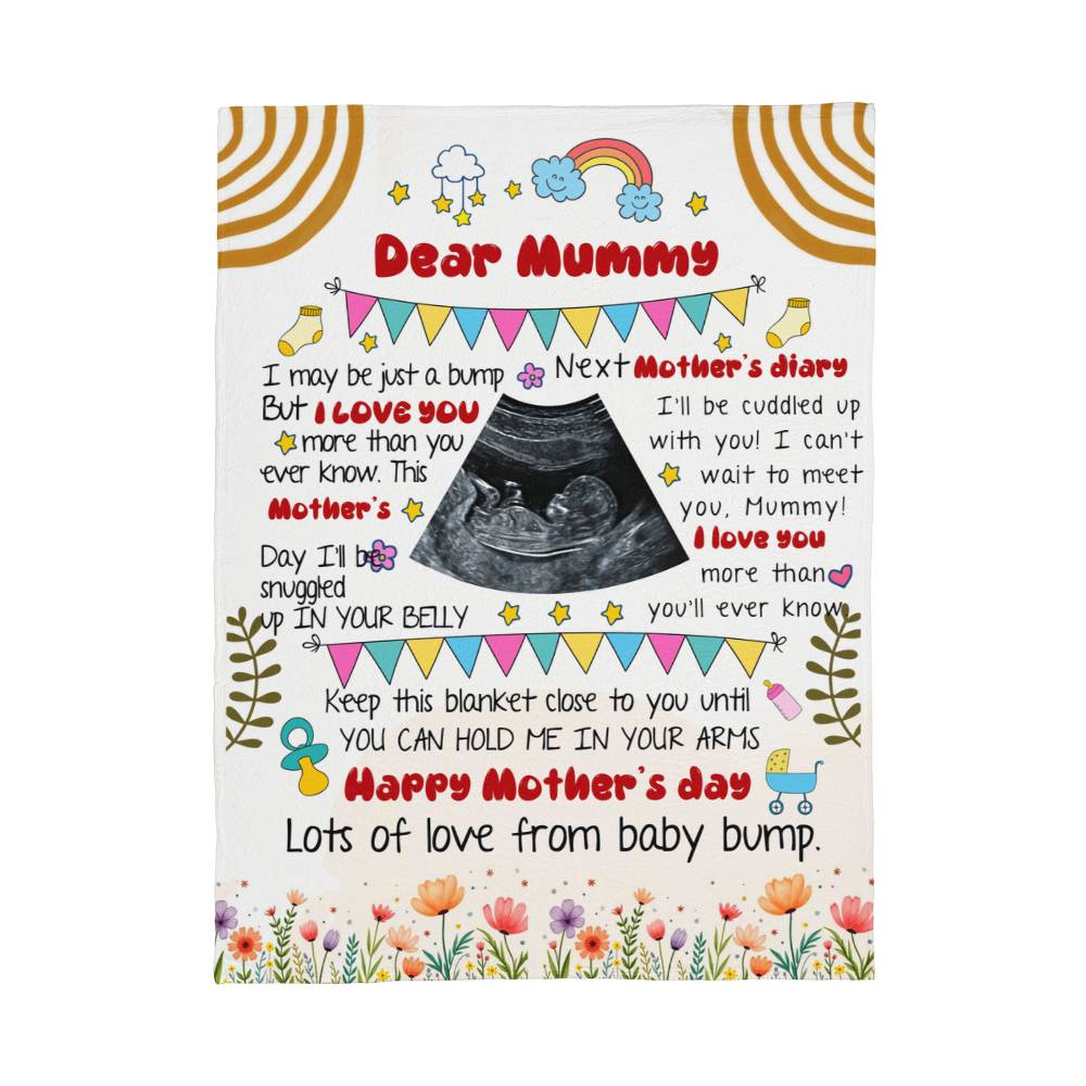 Baby Bump Ultrasound Blanket – A Personalized Pregnancy Keepsake to Celebrate the Bond Between Mom and Baby