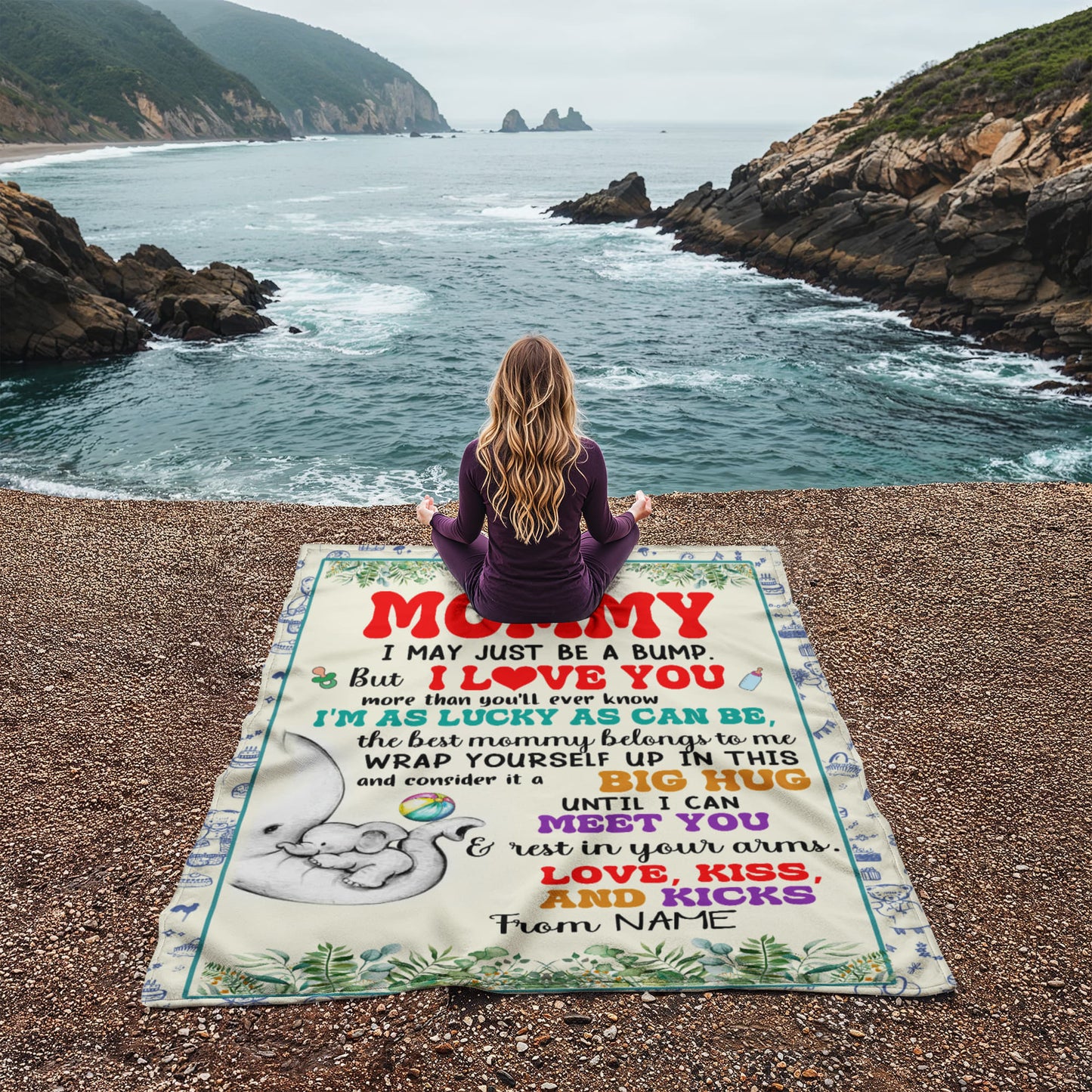 New Mom Blanket – A Soft and Warm Fleece Blanket for Expecting Moms, Perfect for Pregnancy Announcements and Gifts