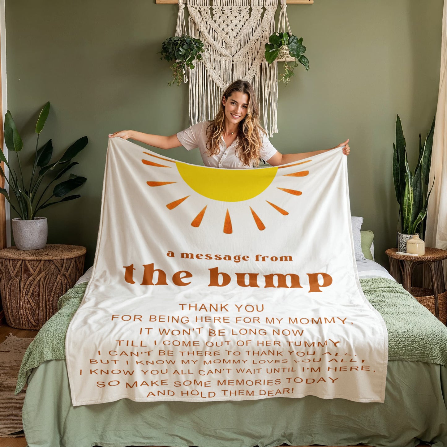 Baby Bump Blanket – The Perfect Pregnancy Gift for Expecting Moms, Ideal for Mother's Day