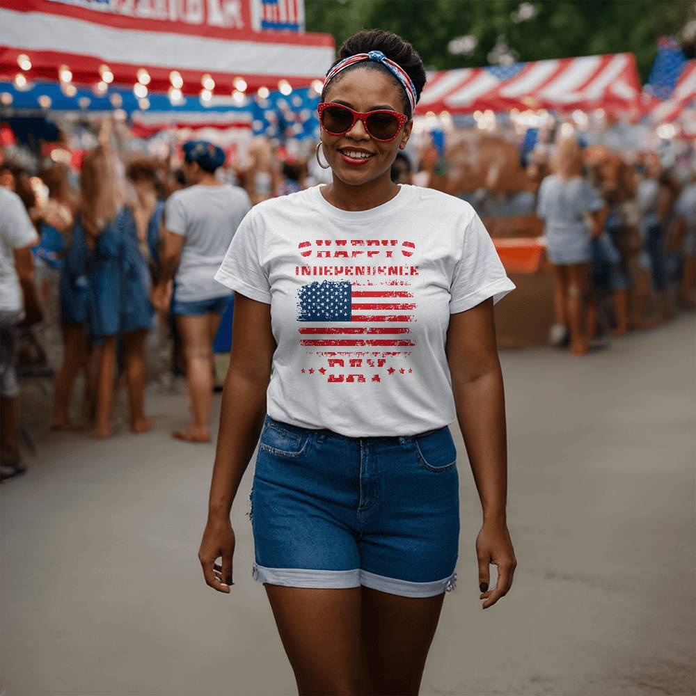 Happy Independence-Bella + Canvas 3001 Unisex-Jersey Tee Front Print - YERTIZZ.COM