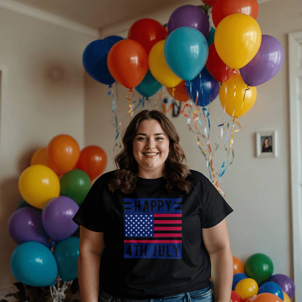 Happy 4th July-Bella + Canvas 3001 Unisex-Jersey Tee Front Print - YERTIZZ.COM