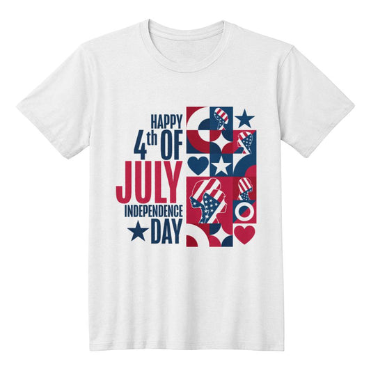 Happy Independence Day-Bella + Canvas 3001 Unisex-Jersey Tee Front Print - YERTIZZ.COM