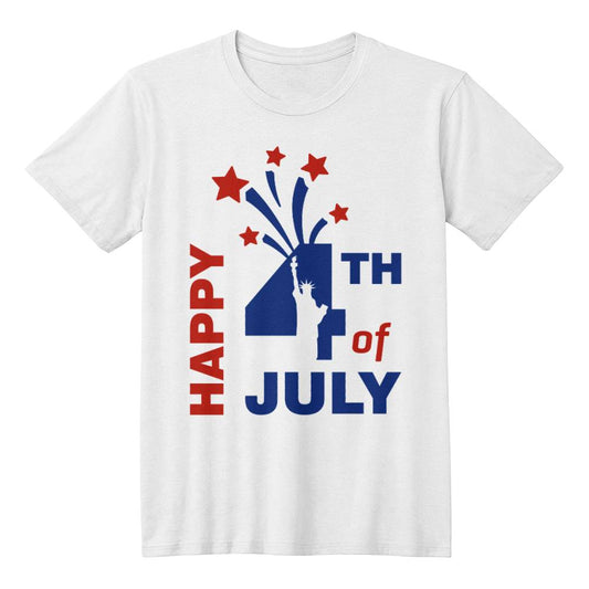 Happy 4th of July-Bella + Canvas 3001 Unisex-Jersey Tee Front Print - YERTIZZ.COM
