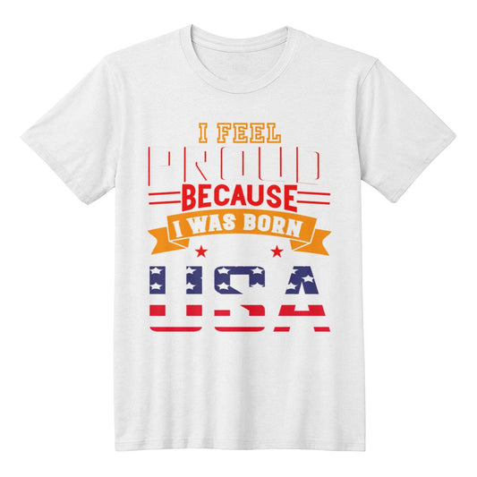 I Was Born USA-Bella + Canvas 3001 Unisex-Jersey Tee Front Print - YERTIZZ.COM