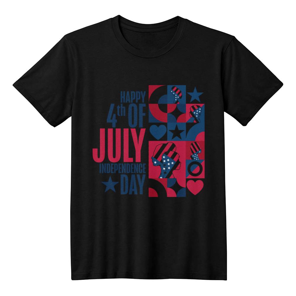 Happy Independence Day-Bella + Canvas 3001 Unisex-Jersey Tee Front Print - YERTIZZ.COM