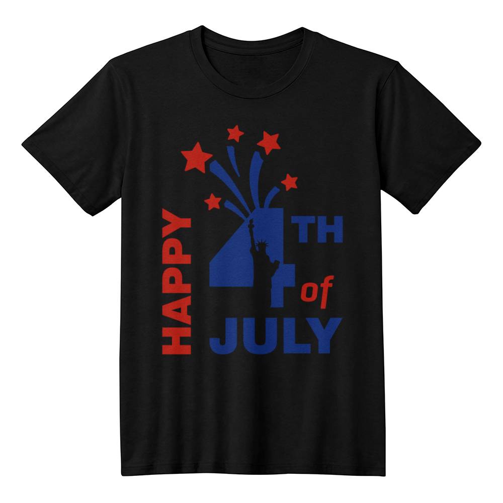 Happy 4th of July-Bella + Canvas 3001 Unisex-Jersey Tee Front Print - YERTIZZ.COM
