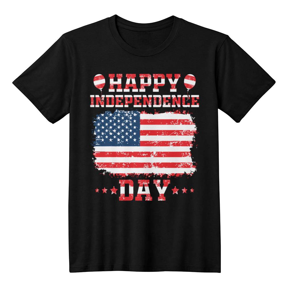 Happy Independence-Bella + Canvas 3001 Unisex-Jersey Tee Front Print - YERTIZZ.COM