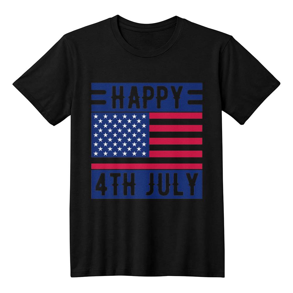 Happy 4th July-Bella + Canvas 3001 Unisex-Jersey Tee Front Print - YERTIZZ.COM