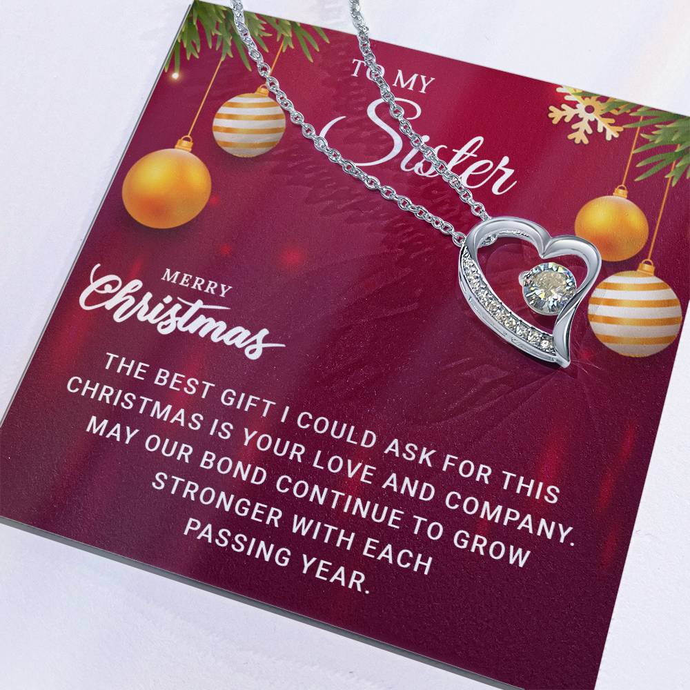 To My Sister - Best - Christmas Gift - Forever Love Necklace