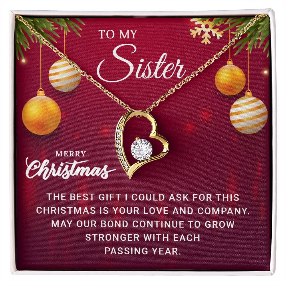 To My Sister - Best - Christmas Gift - Forever Love Necklace