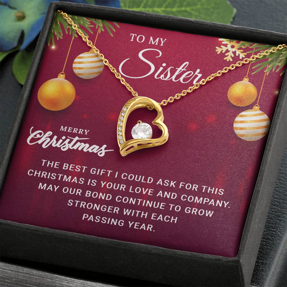 To My Sister - Best - Christmas Gift - Forever Love Necklace