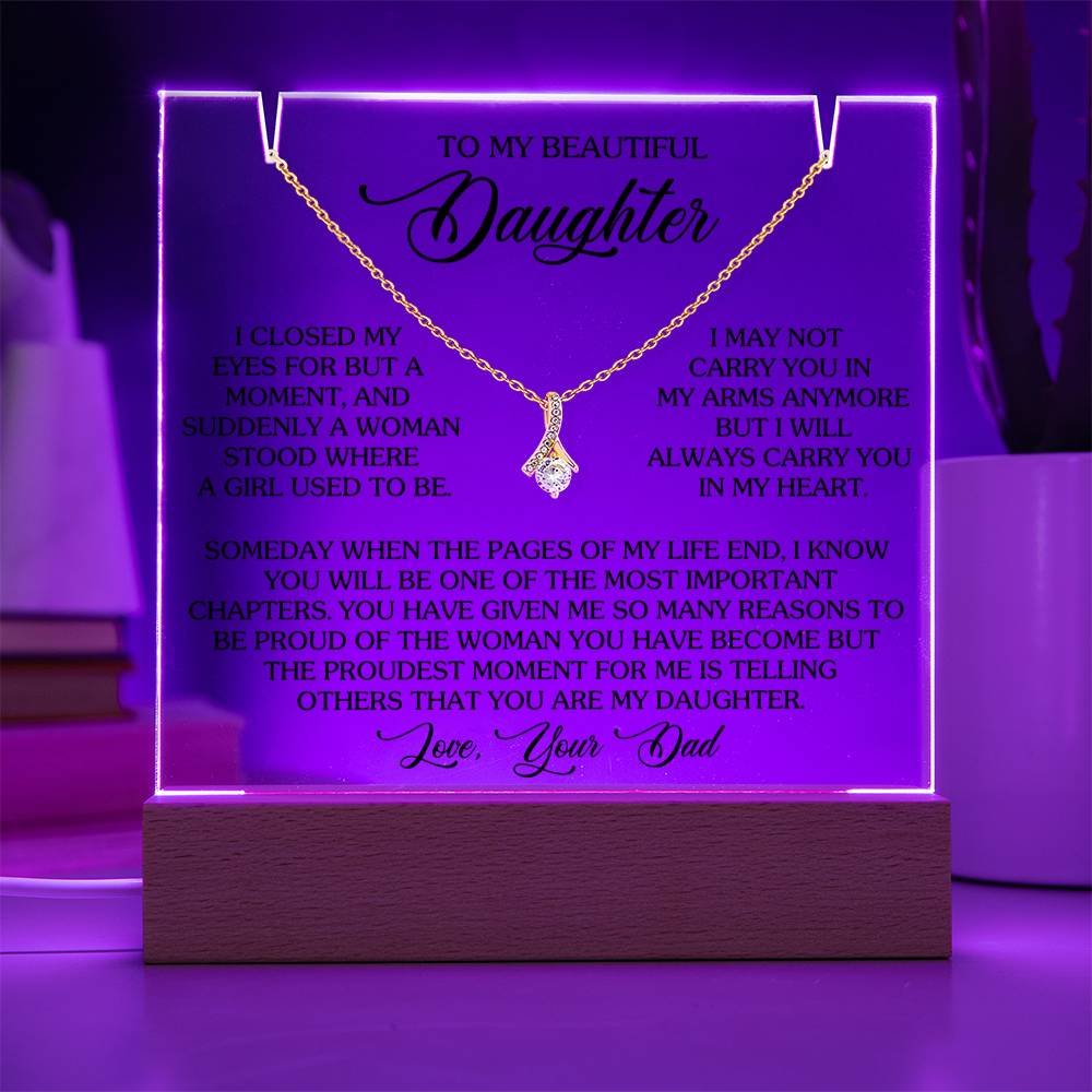 Rose Keepsake Acrylic Bundle with Alluring Beauty Necklace-3