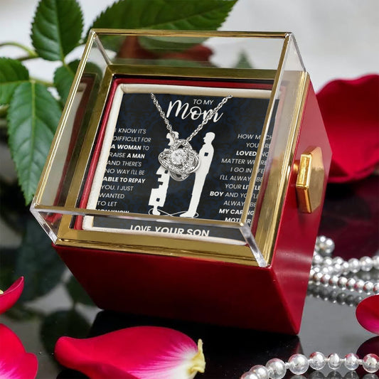 To My Mom - Love Your Son - Love Knot Necklace !