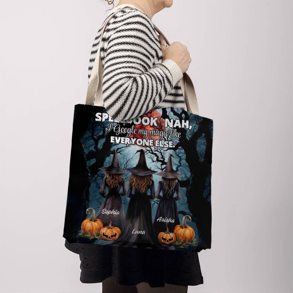 Halloween Witch Tote Bag – Funny Spellbook Quote !
