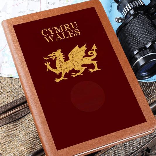 AAA-Bulk Personalized Template Vegan Leather Graphic Journal-CYMRU-WALES JOURNAL