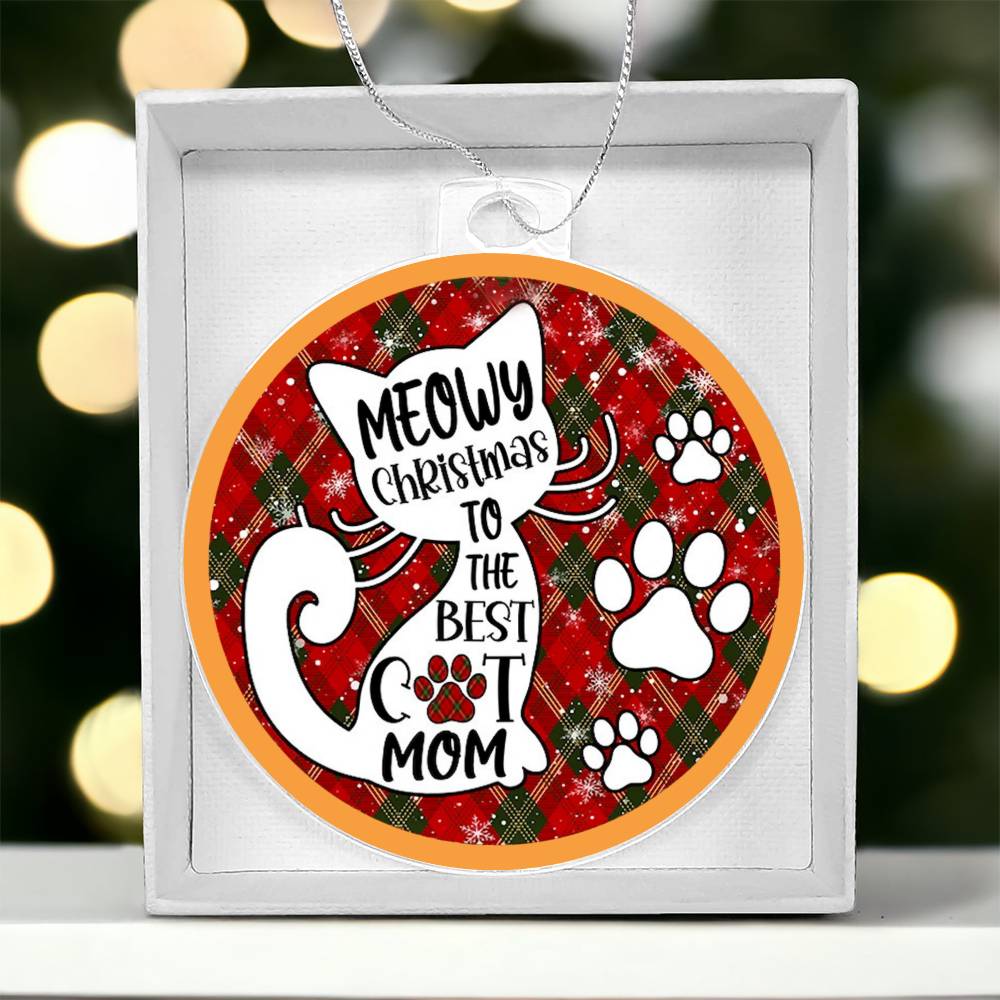 christmas ornament gift for cat owners and pet moms