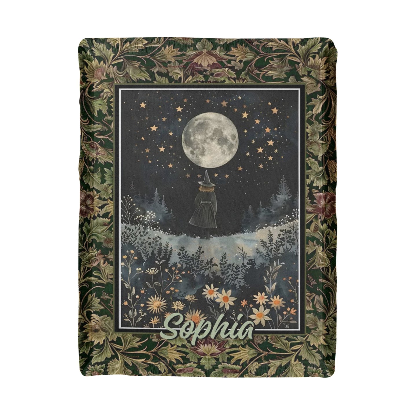 Witches Under the Moon Blanket – Mystical Halloween Starry Night Throw !