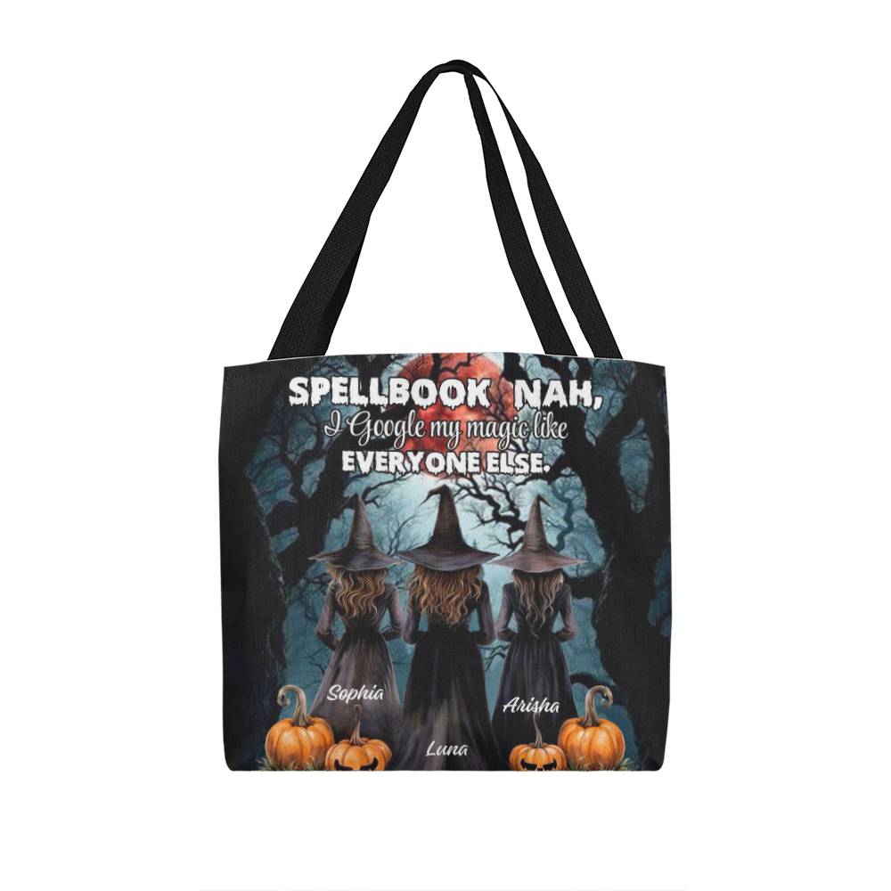 Halloween Witch Tote Bag – Funny Spellbook Quote !
