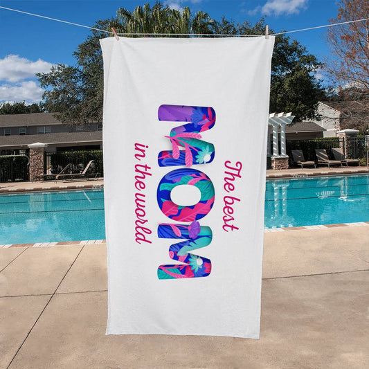 Beach Towel-The Best Mom In The World - YERTIZZ.COM