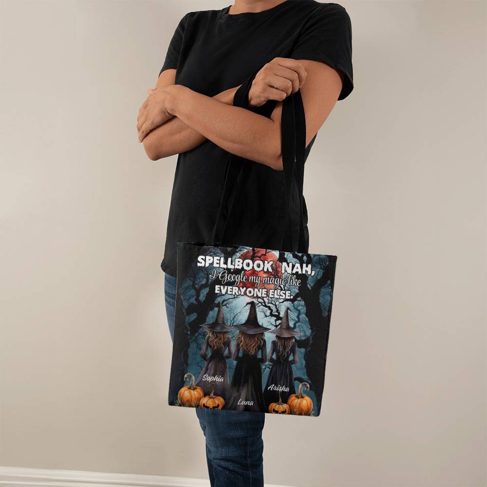 Halloween Witch Tote Bag – Funny Spellbook Quote !