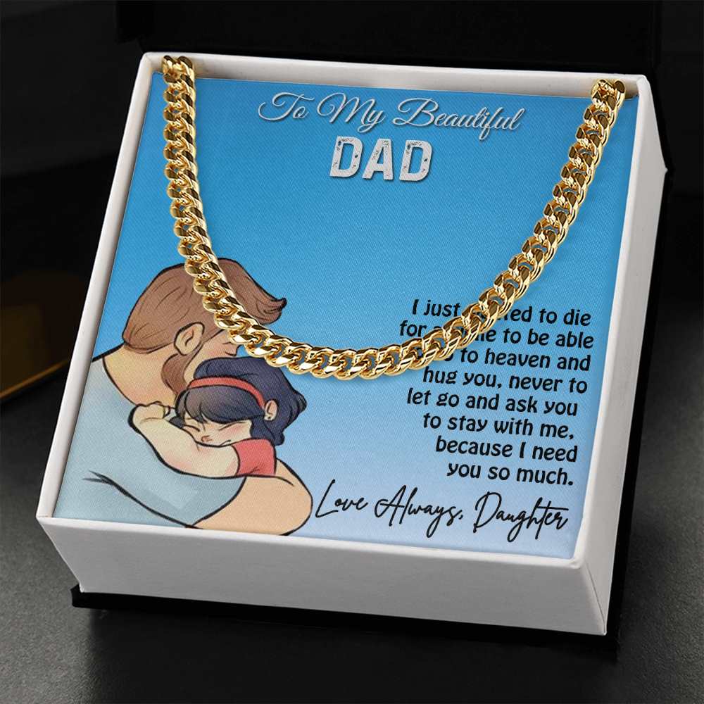 Cuban Linked Chain, Gift, Jewelry, Gift, Father, Dad, To Dad
