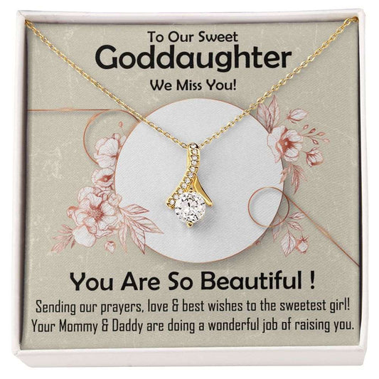 Alluring Beauty Necklace, Jewelry Gift, Godddaughter, Sorry, Miss You