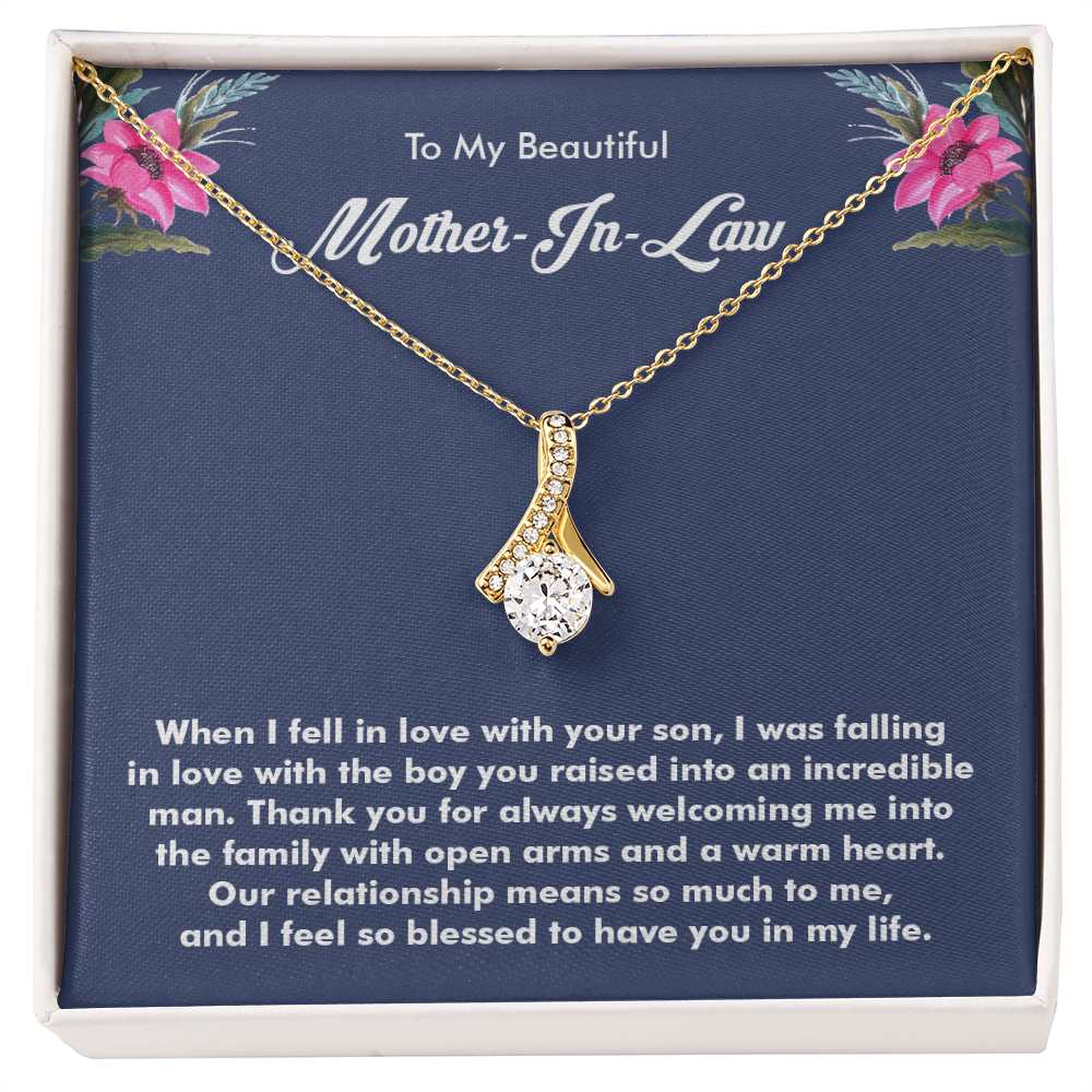 Alluring Beauty Necklace, Jewelry Gift, Mother-in-Law, Bonus Mom, Step Mom, Silver or Gold Finished