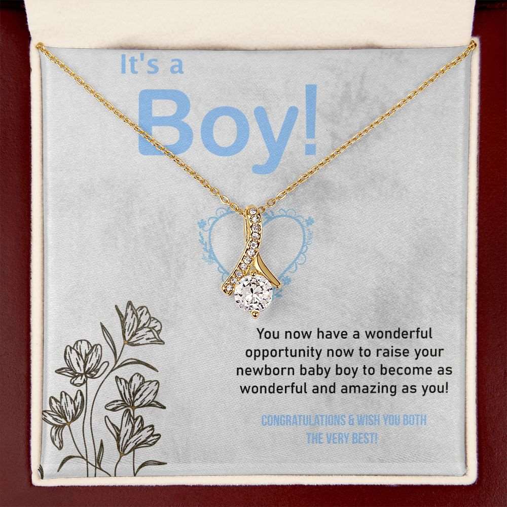 Alluring Beauty Necklace, Jewelry Gift, It's a Boy