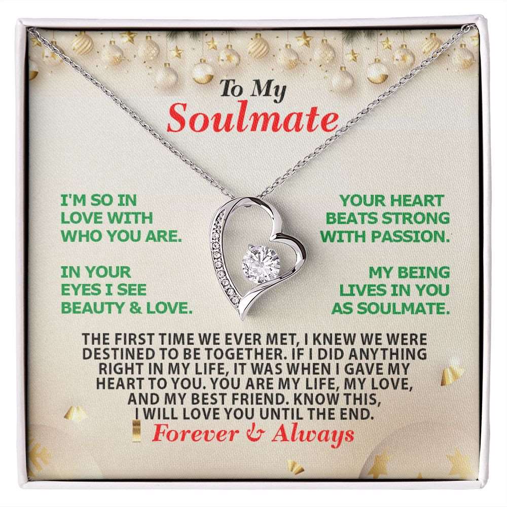 Christmas, Soulmate, Forever Always, Forever Love Necklace, Jewelry, Gift