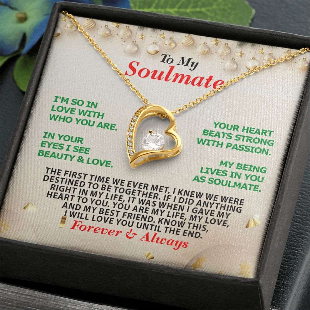 Christmas, Soulmate, Forever Always, Forever Love Necklace, Jewelry, Gift