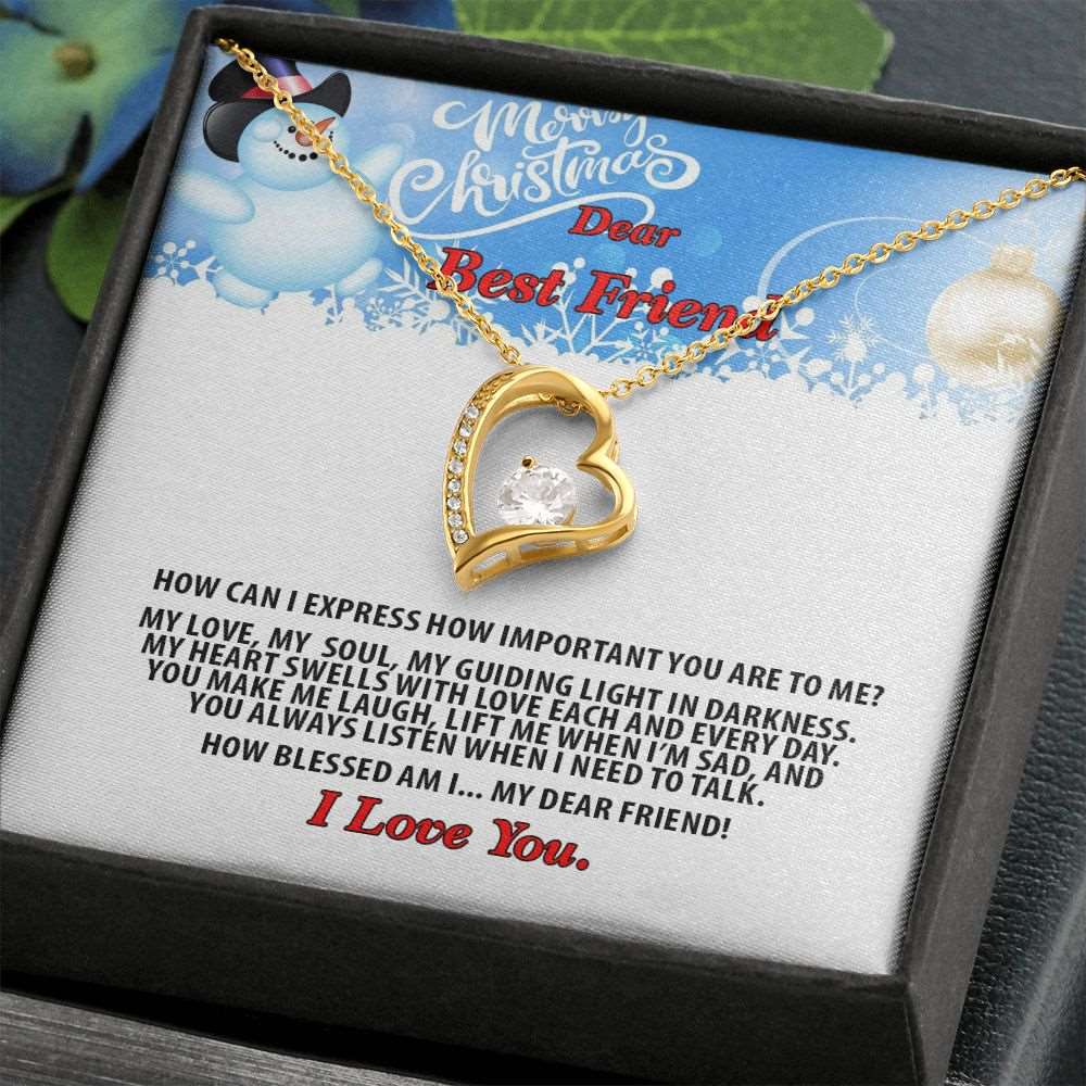 Christmas, Dear Best Friend, I Love You, Forever Love Necklace, Jewelry, Gift