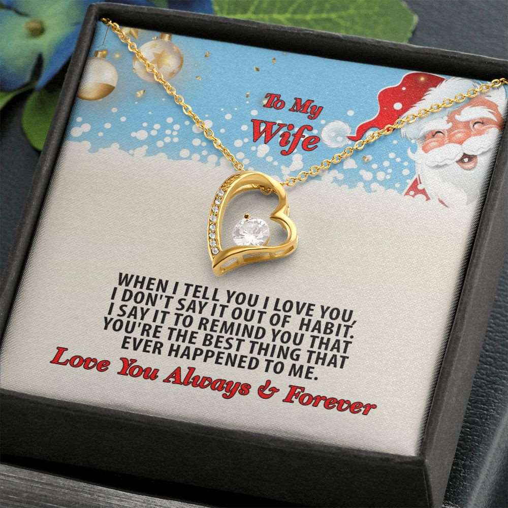 Christmas, To My Wife, Love You Always, Forever Love Necklace, Jewelry, Gift