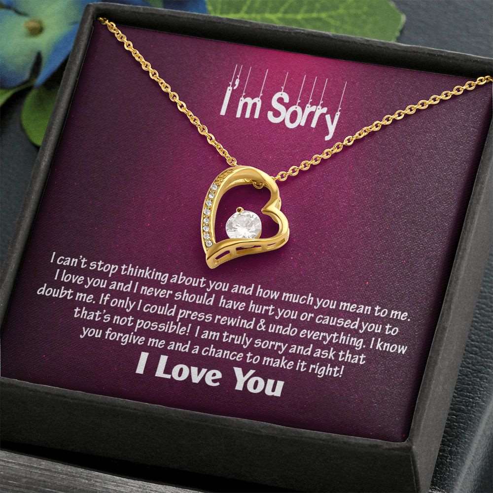 Am Sorry-I Love You, Forever Love Necklace, Jewelry, Gift