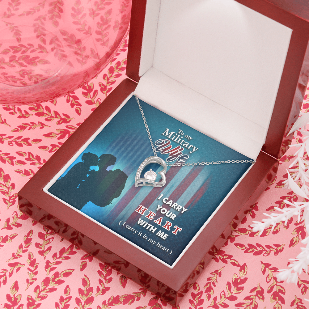 To My Military Wife, Forever Love Necklace, Jewelry Gift - YERTIZZ.COM