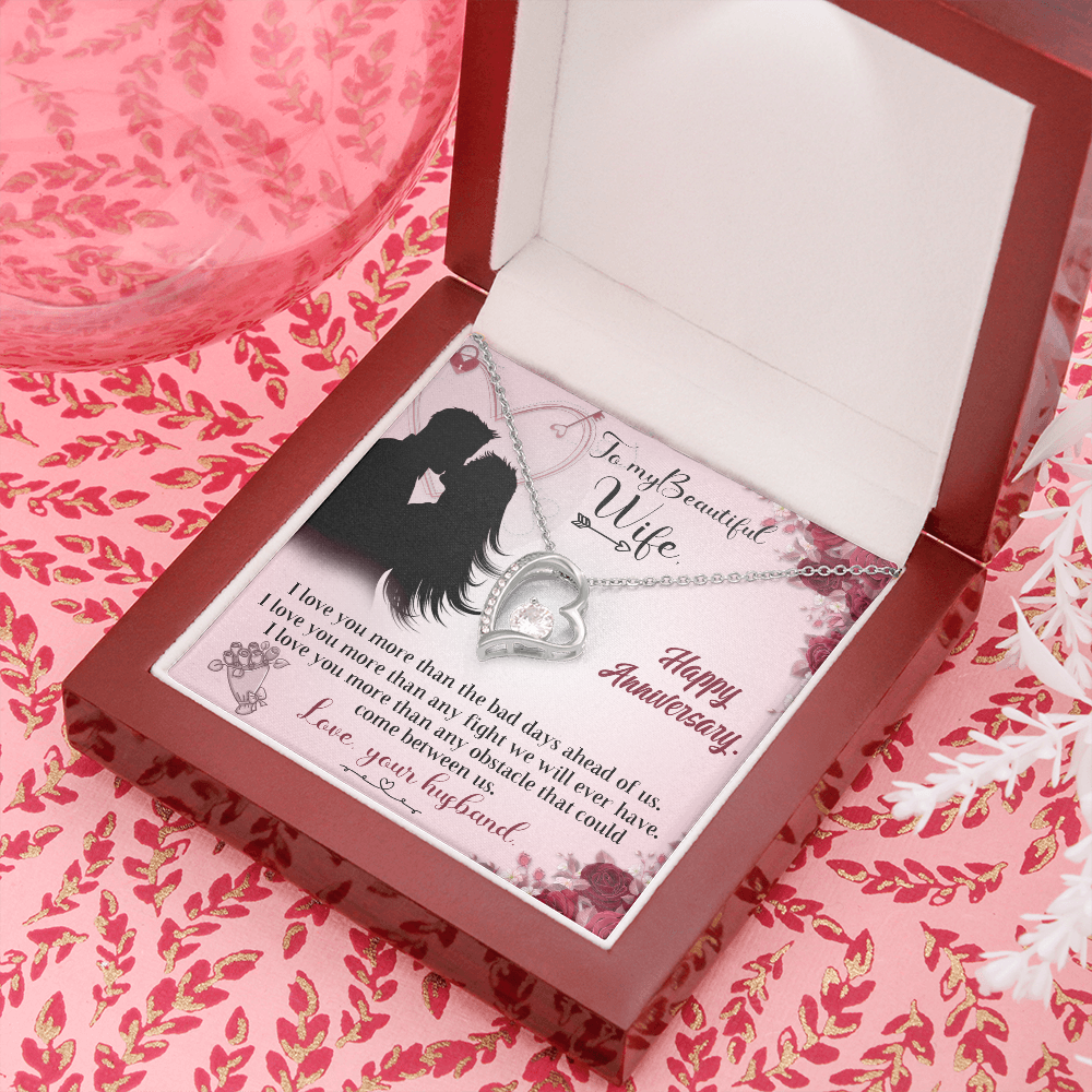 To My Wife, Happy Anniversary, Forever Love Necklace, Jewelry Gift - YERTIZZ.COM