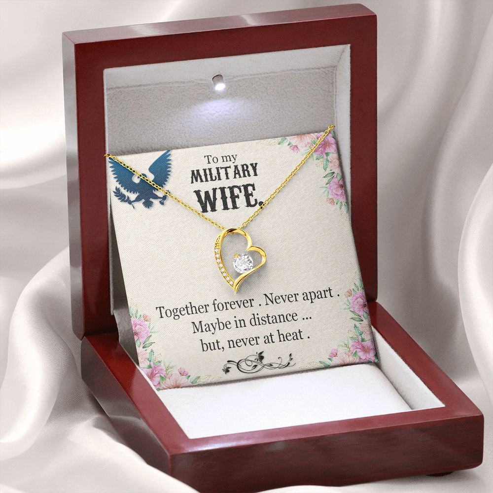 To My Military Wife, Jewelry Gift, Forever Love Necklace - YERTIZZ.COM