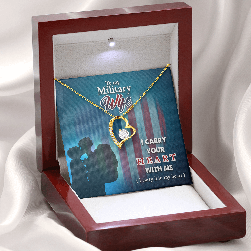 To My Military Wife, Forever Love Necklace, Jewelry Gift - YERTIZZ.COM