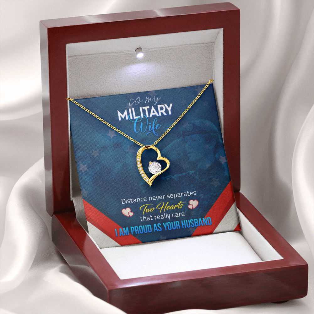 Forever Love Necklace, Gift, Jewelry, Military Wife, Wife, To Wife - YERTIZZ.COM