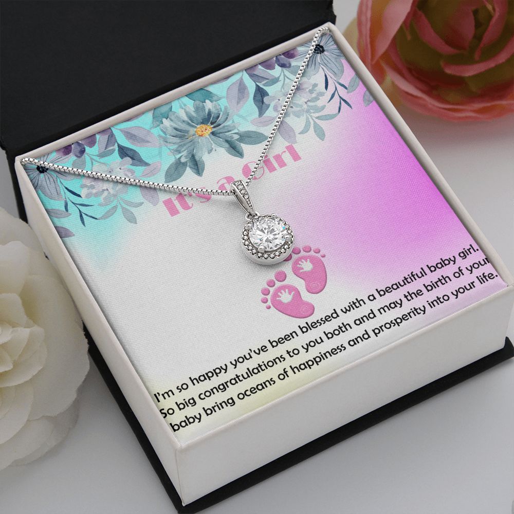 Eternal Love Necklace, It's a Girl, Congratulations