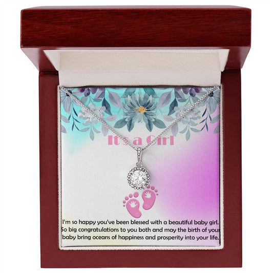 Eternal Love Necklace, It's a Girl, Congratulations