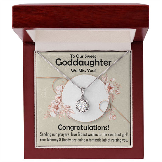 Eternal Love Necklace, Goddaughter, Congratulations, Miss you