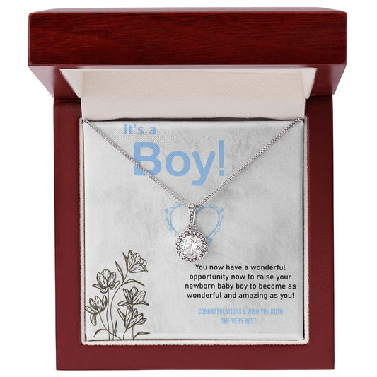 Eternal Love Necklace, It's a Boy, Baby Boy, Parents